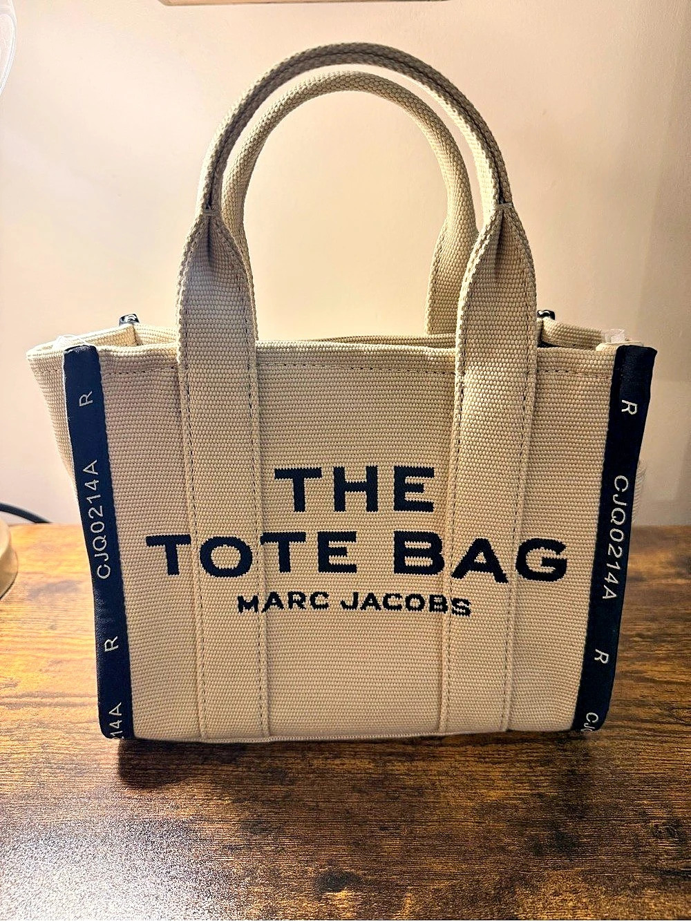 Marc Jacobs The Tote Bag Small Tote Bag in Beige & Blue NWT
